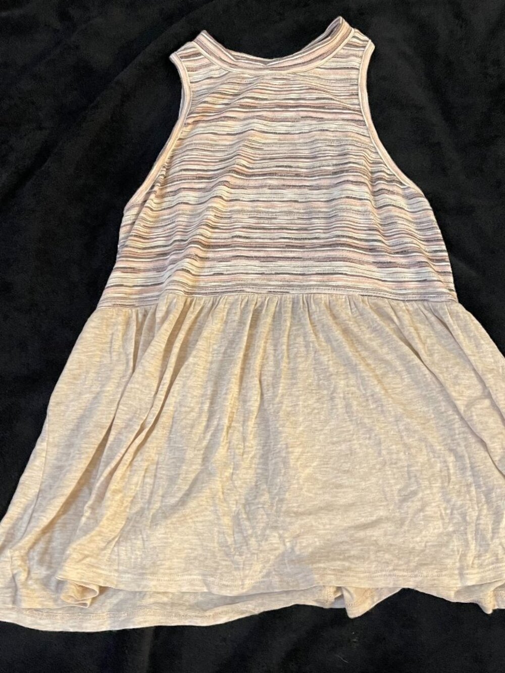 Rhapsody Boho Peplum Tank Approx Small